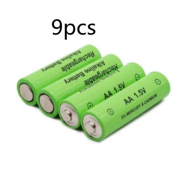 Pack of five industrial grade 3000mAh rechargeable AA batteries 1.5V