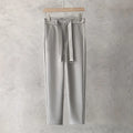 Boys slim straight wool trousers in tapered business casual style