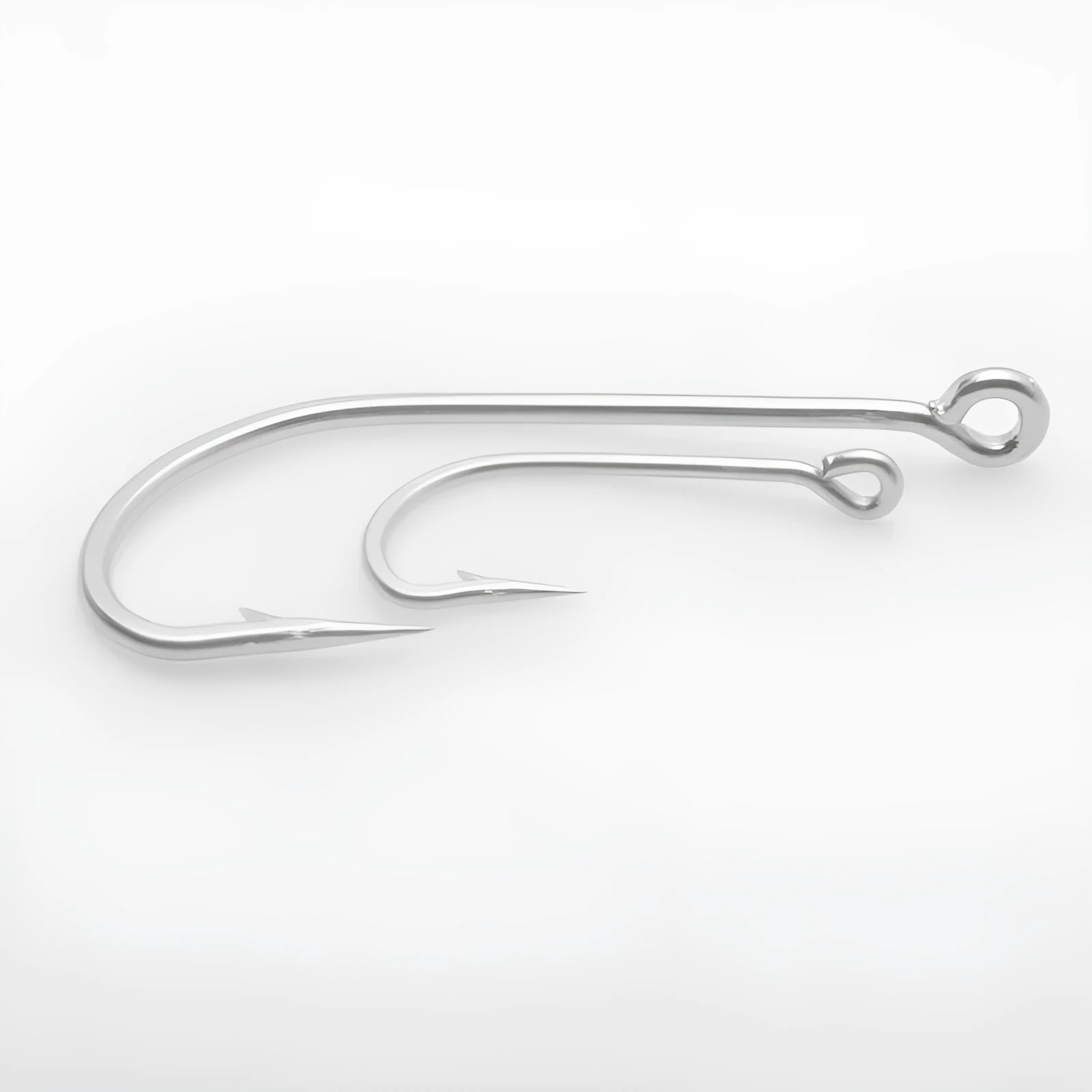 Stainless steel sea fishing hooks in twelve specifications for ocean boat fishing in 10 or 20 piece packs