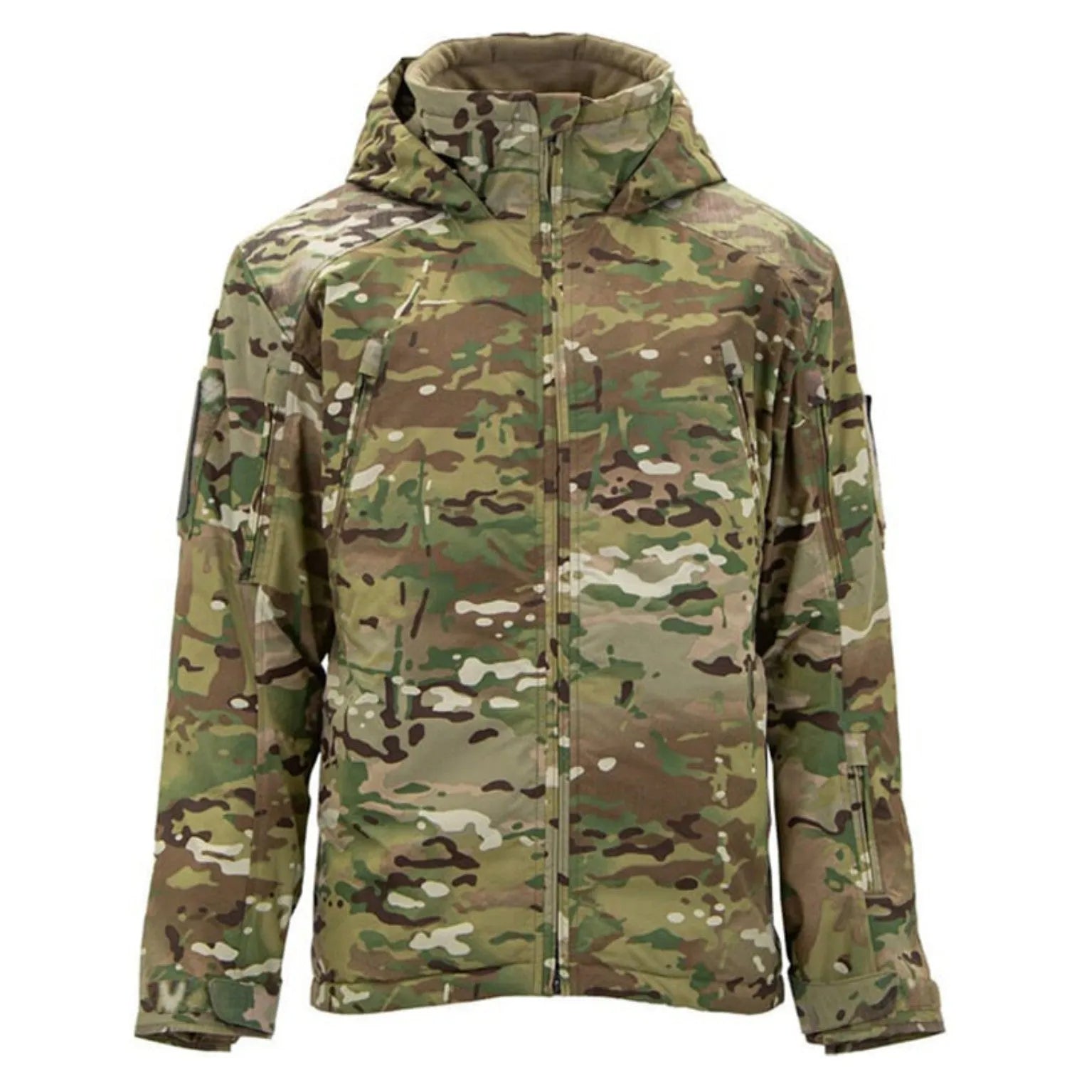 Men's thick cotton jacket in camouflage pattern with medium length cut