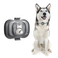 Black GF-07 pet GPS locator device with hanging rope attachment for dog or cat collar mounting
