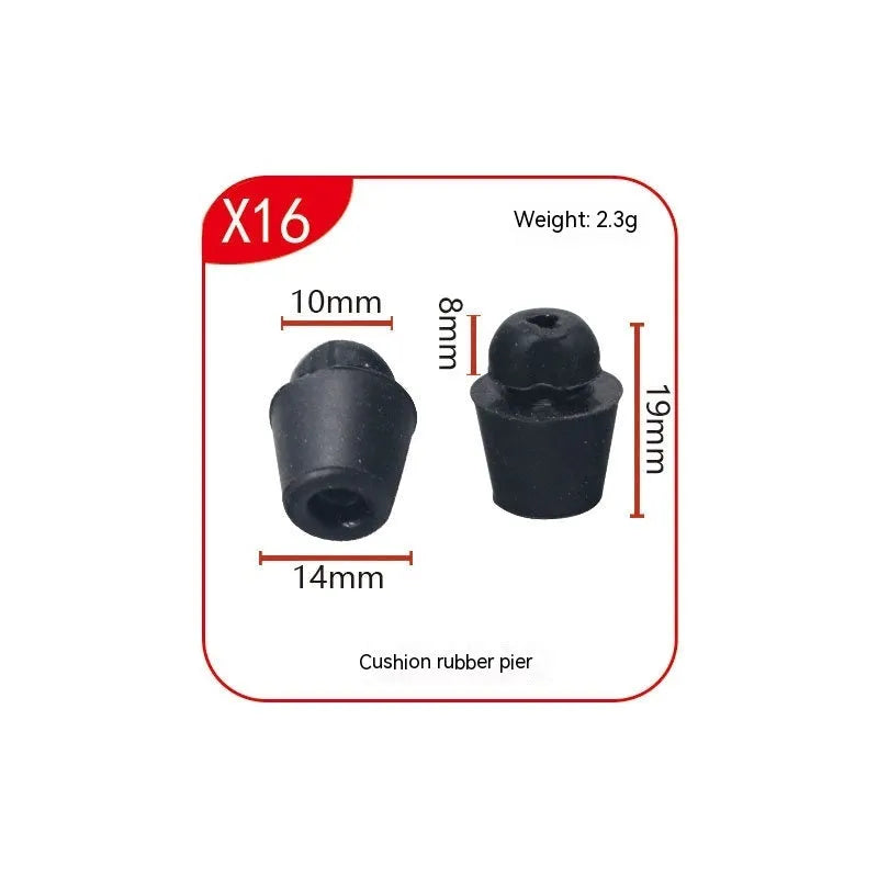 10-piece set of rubber automobile buckles for shock absorption and trim installation
