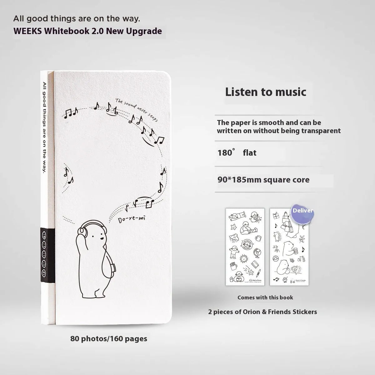Children's simple style mesh notebook with paper cover in eight colour options including stickers