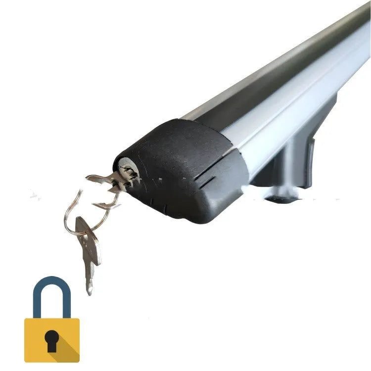 Alloy roof rack crossbars for GM SUV, adjustable 120-135cm length, 75kg load capacity