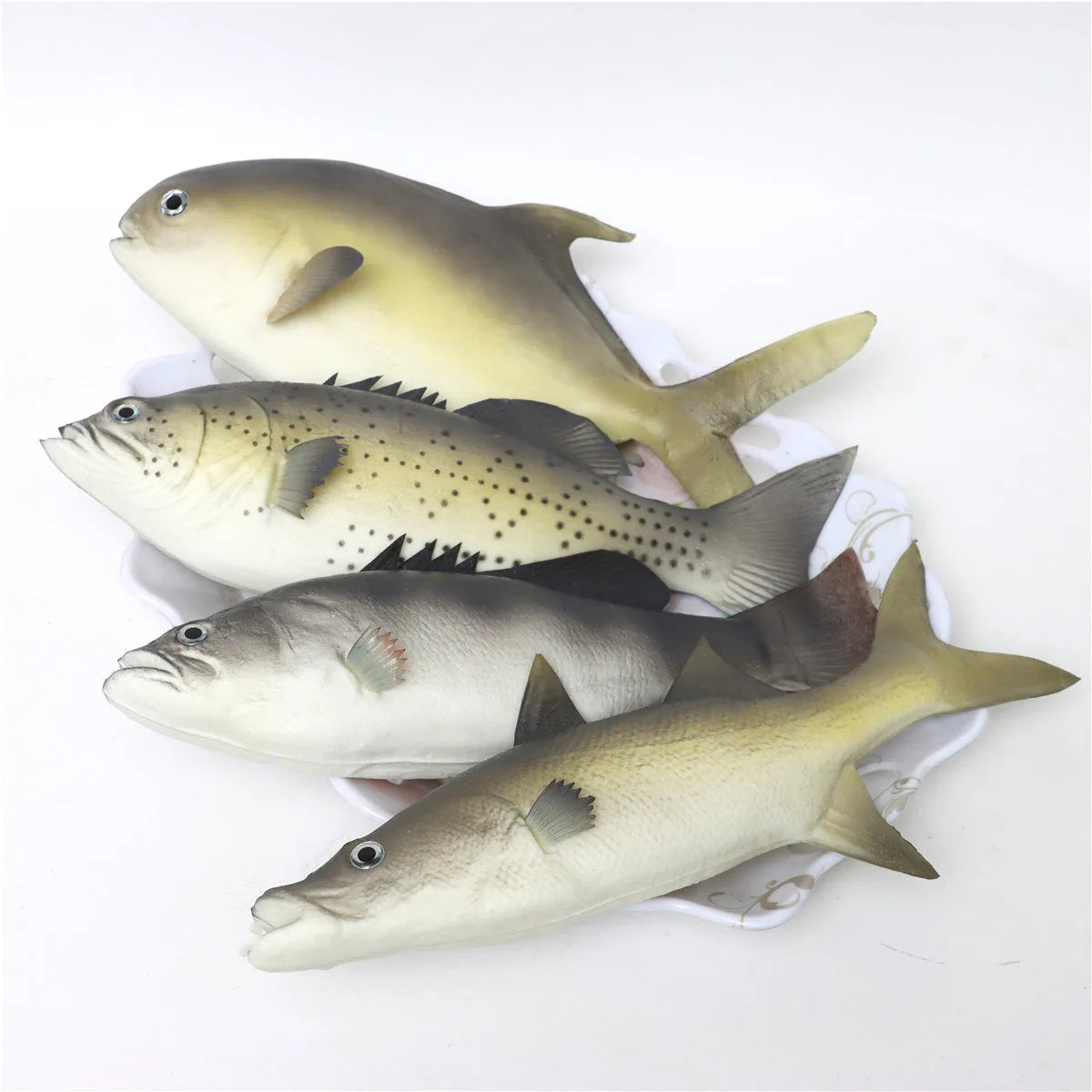 PU simulated fish ocean animal model ornaments in yellow-fin tuna designs