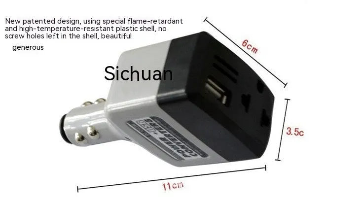 011C car cigarette lighter power supply transformer for USB and wireless phone charging
