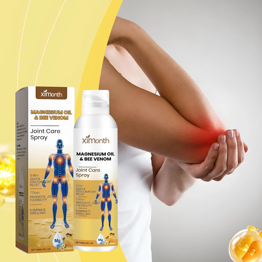 60ml joint care spray bottle with menthol coconut oil and bee venom for topical joint relief