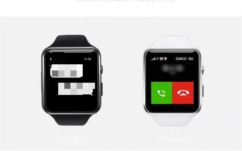 Smartwatch with IPS screen, telephone and music controls, TPU strap, white colour