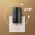 Plug-in adjustable LED night light with rotatable head in warm white 300K colour