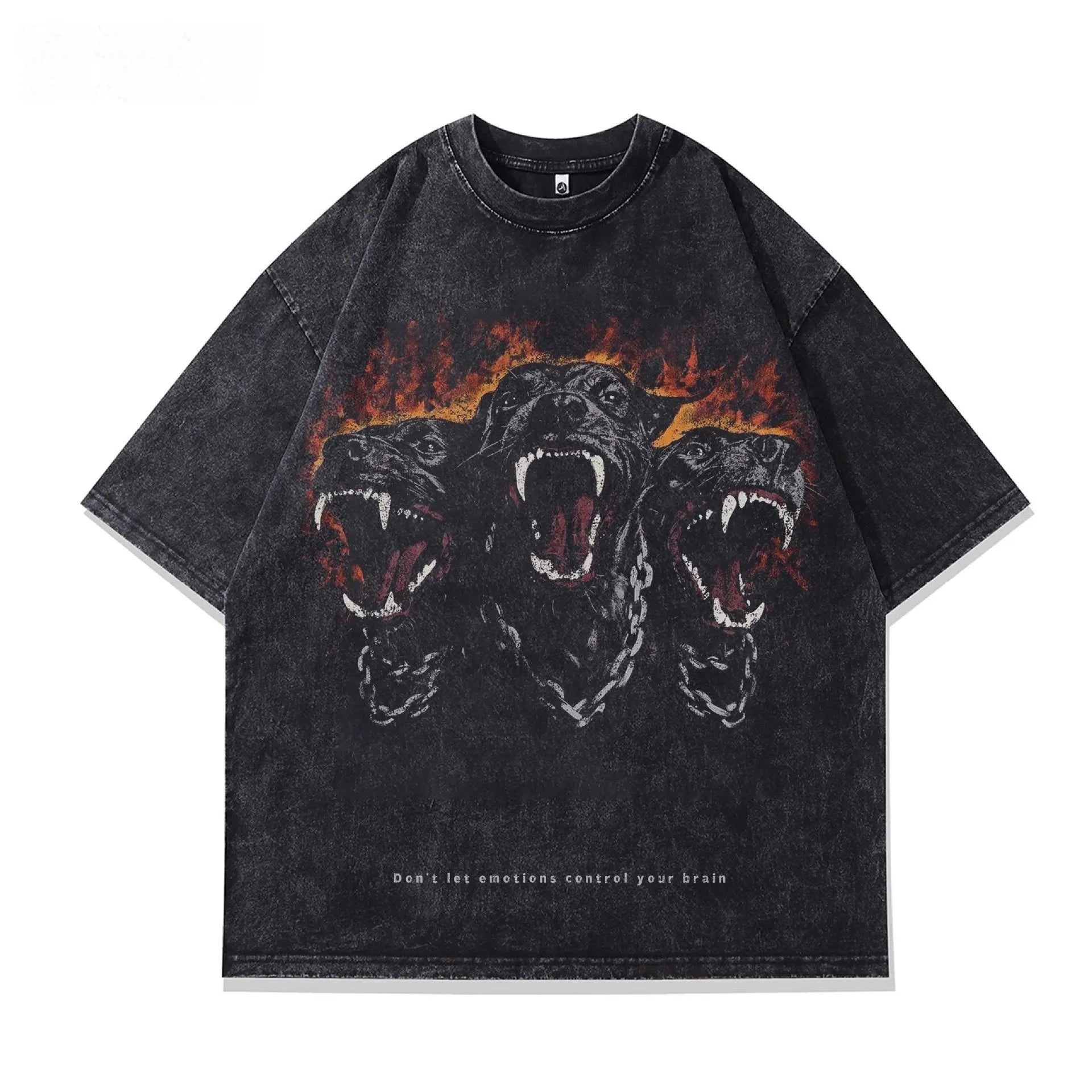 Men's short sleeve T-shirt with character print in loose fit pure cotton fabric