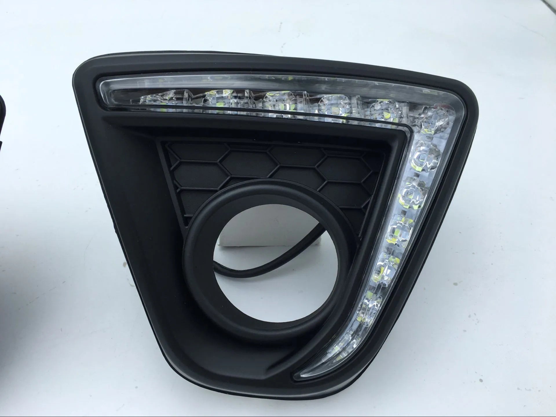 Mazda CX-5 daytime running light LED replacement set with electroplated white light finish options