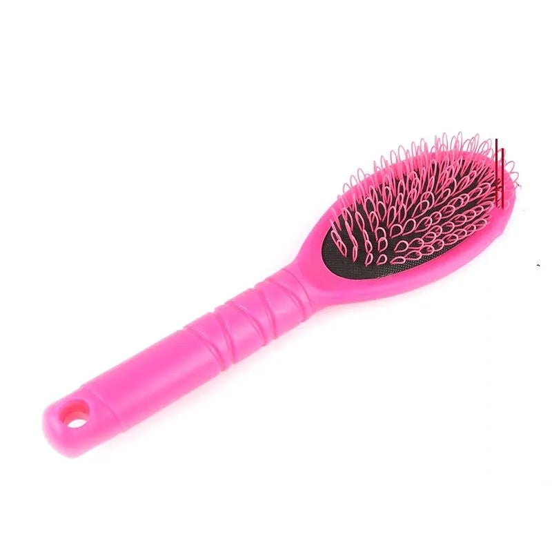 Black ring tooth hair extension comb with airbag handle for hairdressing and extension styling