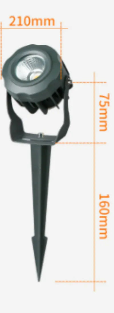 Outdoor waterproof LED spotlight with aluminium shell and colour-changing light for tree illumination