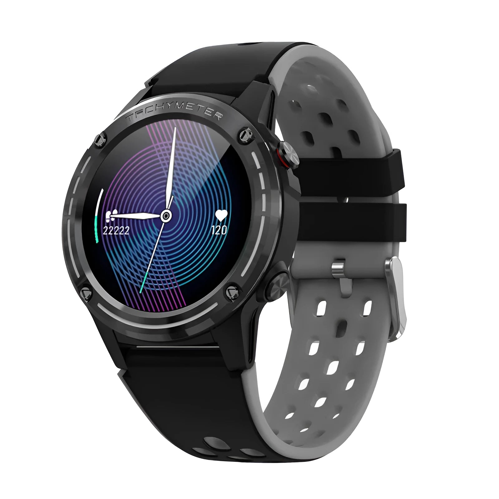 Outdoor sports smart watch with 1.3-inch screen and silicone strap in multiple colours