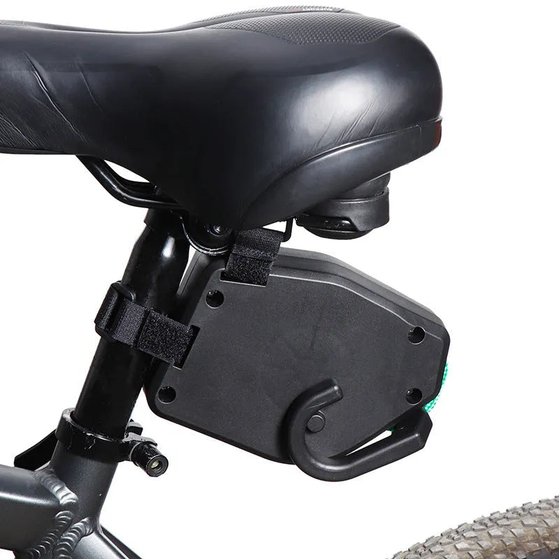 Black plastic/resin bicycle trailer traction rope for connecting child trailers to adult bikes