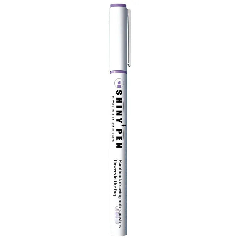 Set of four Sparkling Star River glitter highlighter pens in pastel colours with slanted tips.