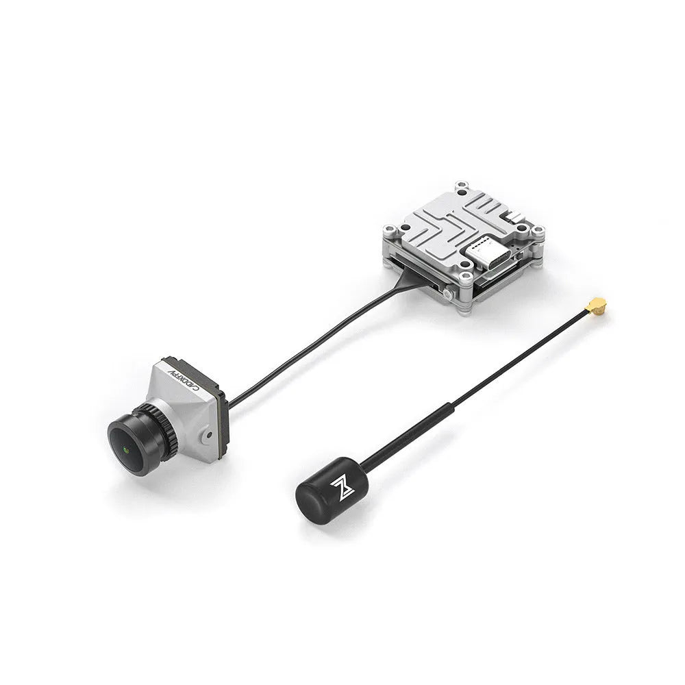 Caddx ADAPTS DJI FPV digital transmission kit with silver Polar Vista unit and mounting hardware
