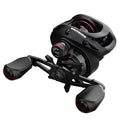 Drip Wheel fishing reel with left or right hand wheel configuration and rocking wheel line management system