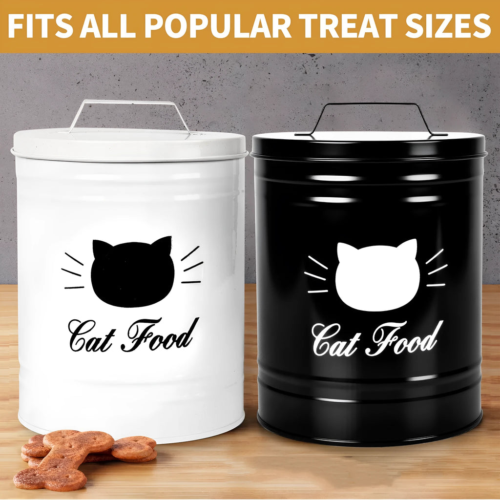 Moisture-proof iron sheet round storage can in black and white with 301-500ml capacity