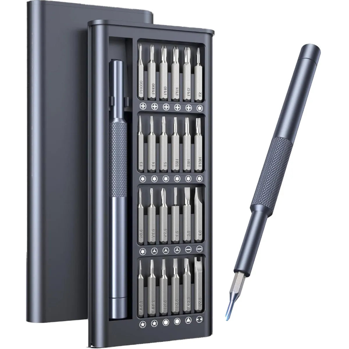 25-in-one magnetic precision screwdriver set with chrome vanadium steel bits and ABS handle