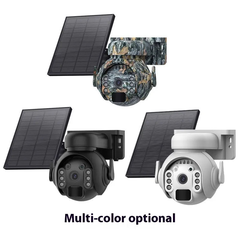 Solar security camera with 3 million pixel HD resolution for outdoor home monitoring