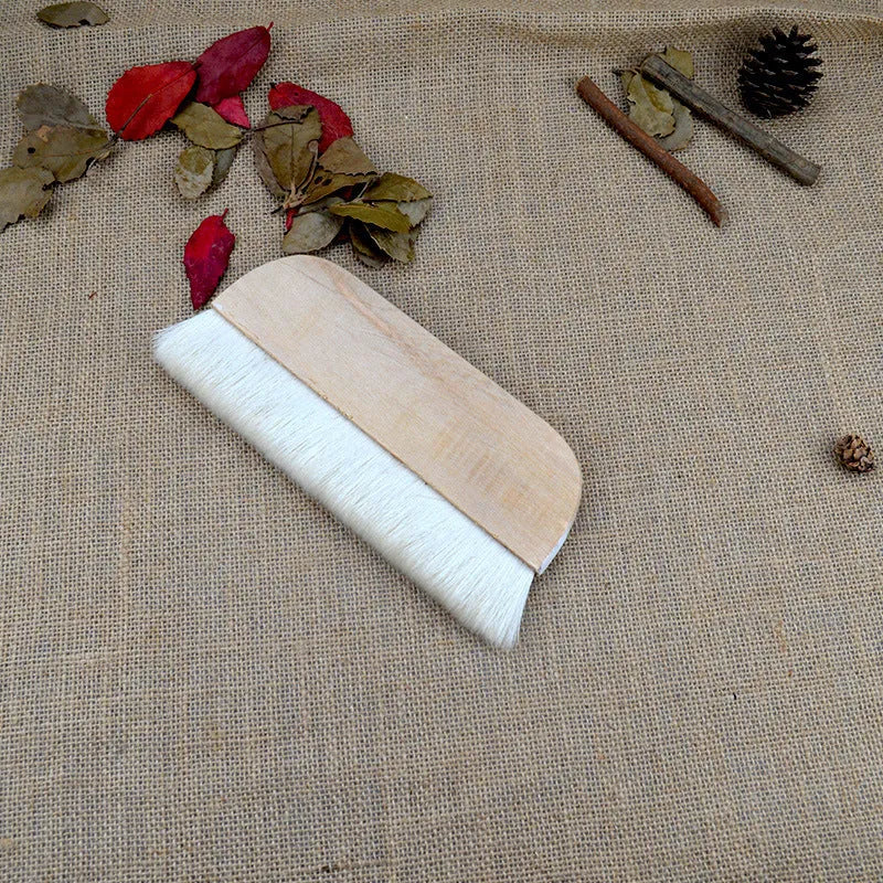 Wool brush for art mounting paste and board shading in picture colour