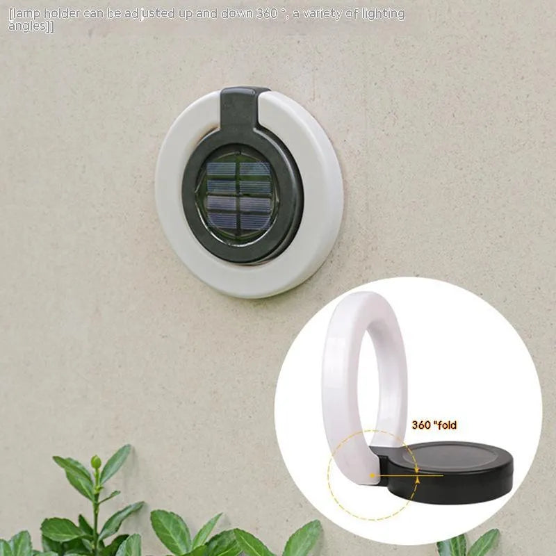 Solar underground light with folding aperture design for outdoor waterproof area illumination