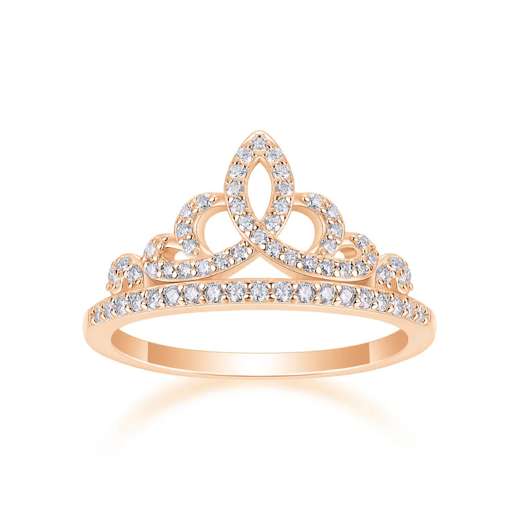 Moissanite wedding ring set in gold S925 silver platinum-plated with GRA certificate