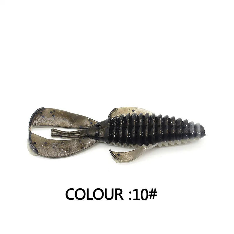 PVC soft bait fishing lure showing colour variations in 8cm and 12cm sizes