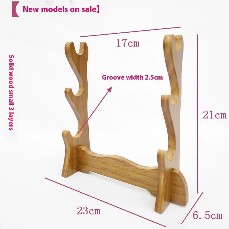 Chinese style wooden bracket with multiple shelf layers for wall display