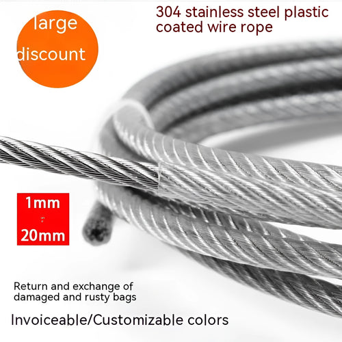 304 stainless steel invisible anti-theft wire rope with double twist construction on spool
