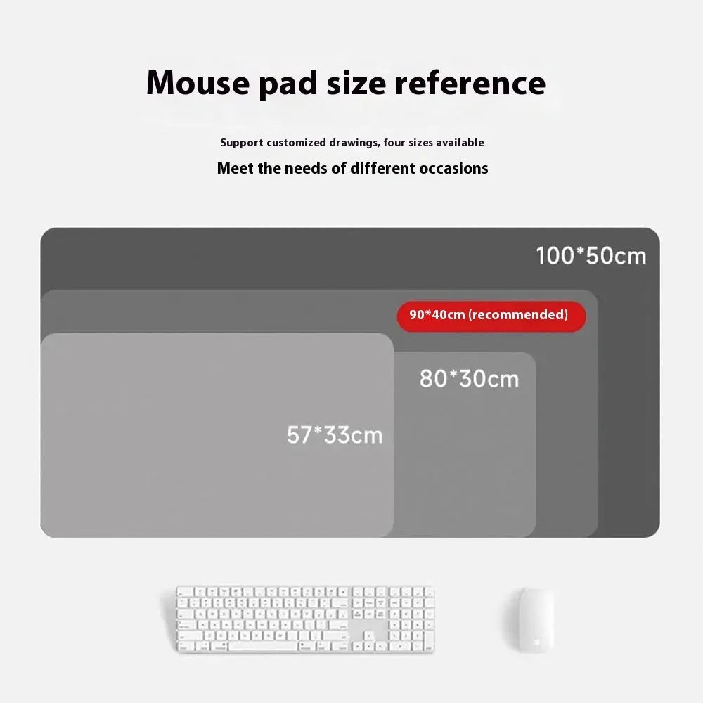 Japanese Samurai design gaming mouse pad on a desk, showing cloth surface and non-slip base.