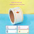 Roll of cartoon tape name stickers with dinosaur, astronaut, rabbit, or girl designs - 60 adhesive labels per roll