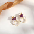 Geometric tassel ear clips in brass and stainless steel for non-pierced ears