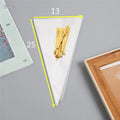 Transparent triangle plastic gift bags with built-in tie wire closures in three different sizes