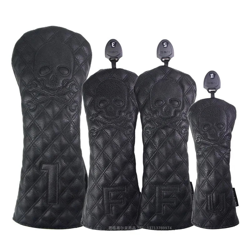 Black waterproof protective cover for wooden golf pole with zippered closure