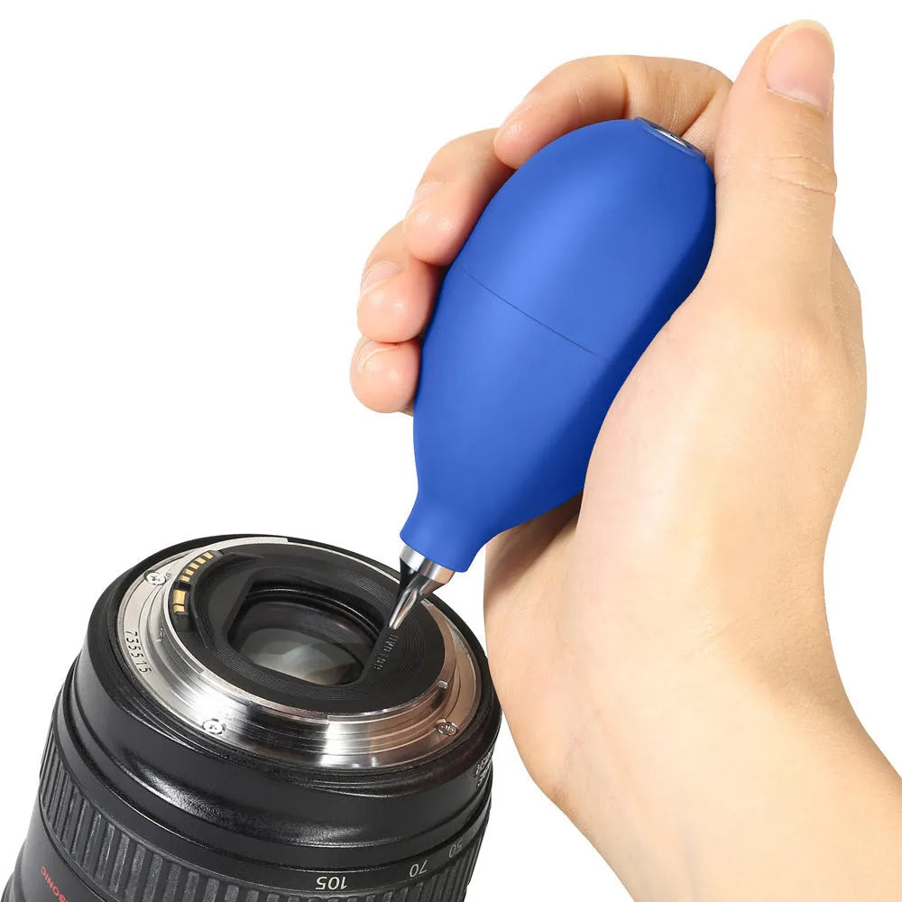 Blue and black rubber dust removal ball cleaning tool for camera and mobile phone lenses