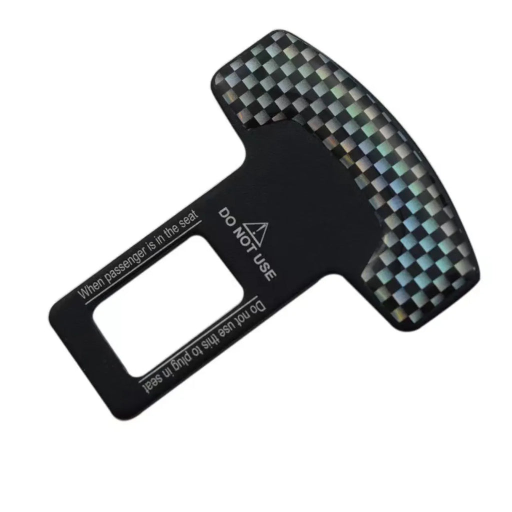 Frosted carbon fibre finish aluminium alloy key chain bottle opener with lock tongue buckle pick design.