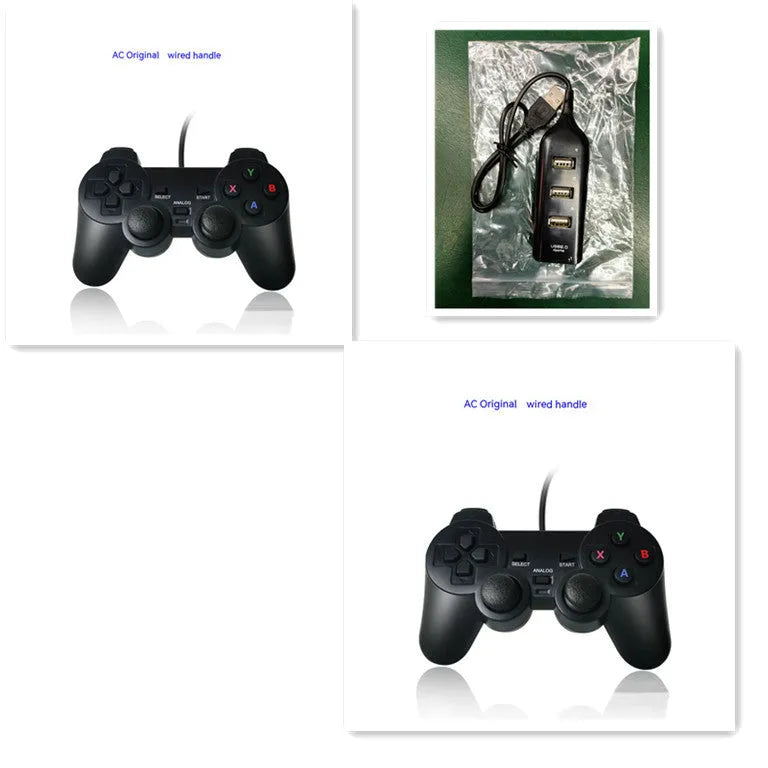 Super ConsoleX wired USB game controller in SNES handle design with traditional gamepad layout
