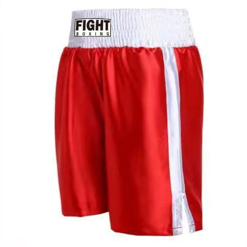 Boxing shorts in multiple colour combinations with contrasting waistband designs for martial arts training