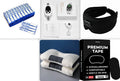 White electronic sleep aid device with handheld remote control showing 20 intensity settings and USB charging port