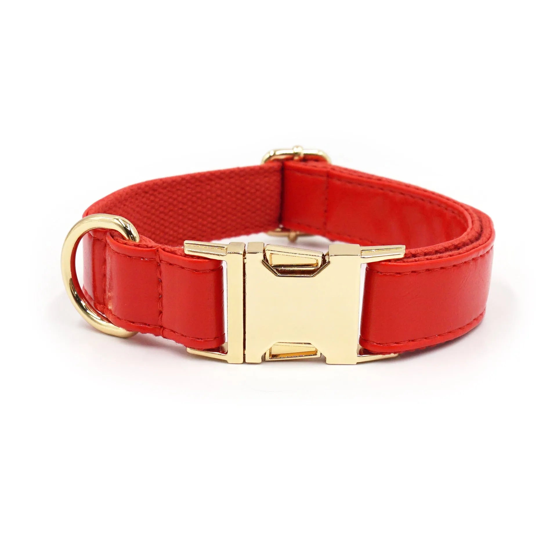 Leather Velvet-style dog collar shown in multiple colour options including caramel, dark blue, and dark brown.
