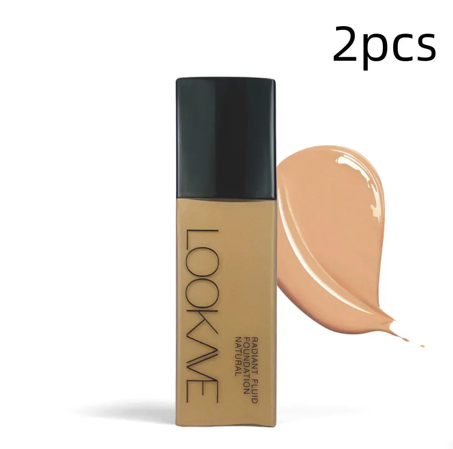 LOOKAVE Matte Liquid Foundation bottle in 21ml size showing shade options LK63C-01 to 06.