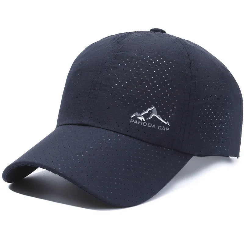 Korean-style adjustable baseball cap in polyester fabric for summer sun protection