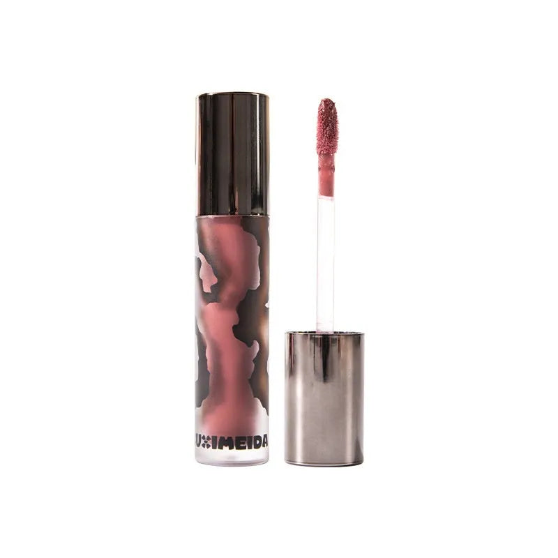 Lava Secret Matte Lip Mud Lipstick in five colour shades showing no-stain matte formula.