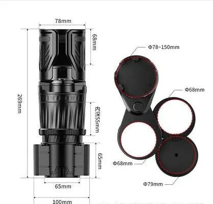 One Point Four Drink adjustable car cup holder with retractable base in carbon fibre black