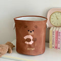 Foldable cotton cloth laundry basket in modern simplicity style with large capacity for bedroom or bathroom storage.