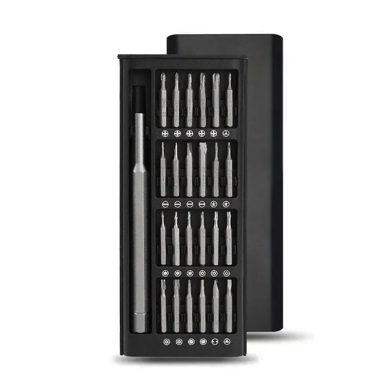 24-in-1 magnetic precision screwdriver set with chrome vanadium steel bars and multiple bit types.