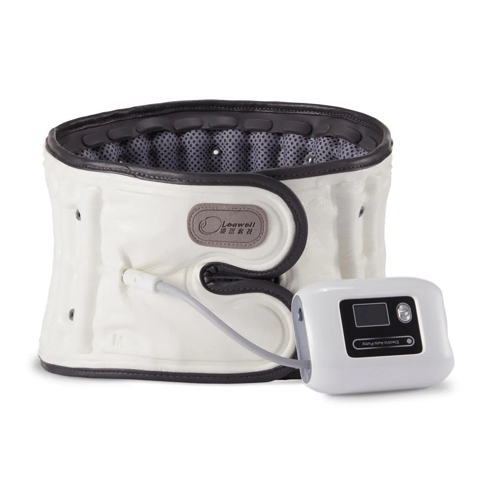 Automatic inflation lumbar waist supporter in PU material for back pain relief and posture correction
