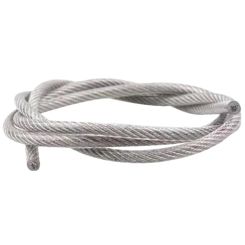 304 stainless steel invisible anti-theft wire rope with double twist construction on spool